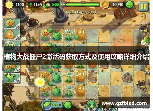 植物大战僵尸2激活码获取方式及使用攻略详细介绍